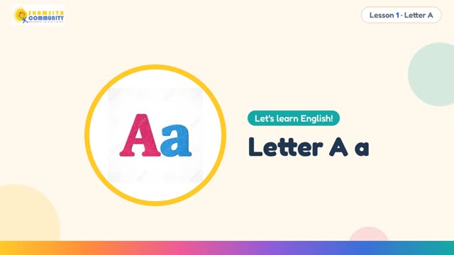 English for children — Letter A